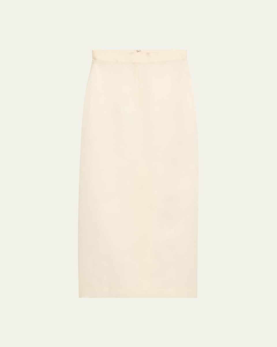 Irene Straight Silk Maxi Skirt